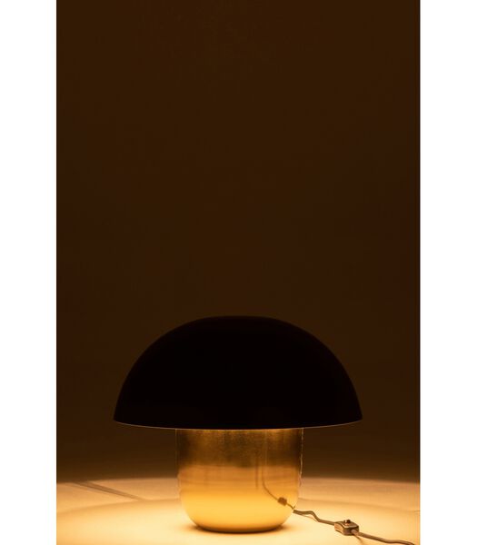 Toadstool - Lampe à poser - forme champignon - petite - noir - or - fer - 1 point lumineux