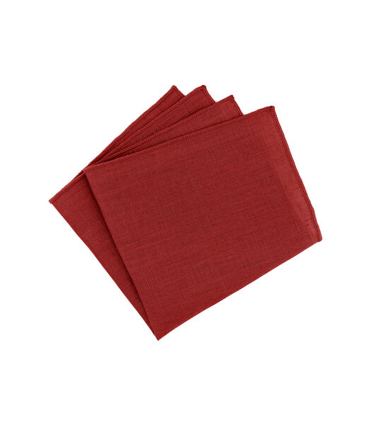 Linnen pochet baksteen rood - WILD - Handgemaakt