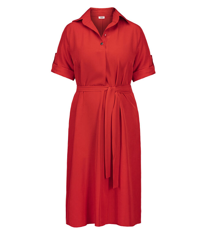 Elegante trapeziumvormige jurk met een SILVIA-riem image number 4