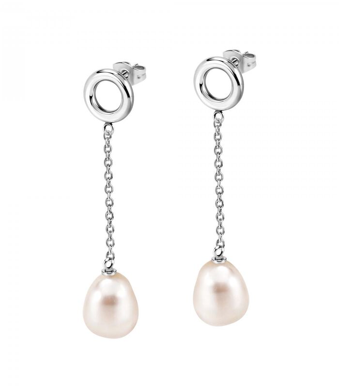 Boucles d'oreilles en Acier, Perles ORIENTE image number 0
