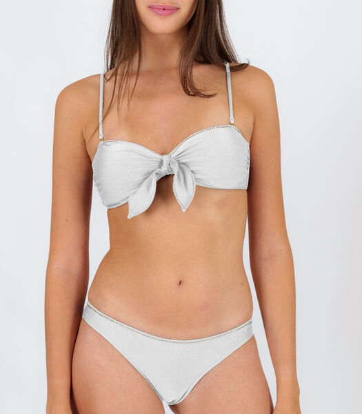Bikinibroekje Laag uitgesneden Zwembroekj Shimmer-White Essential