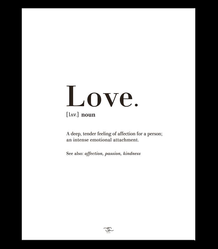 MINIMA - Affiche enfant - Love, définition (anglais) image number 0
