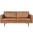 Canapé 2,5 Places  - Cuir/Polyester - Cognac - 85x190x86  - Rodeo image number 0