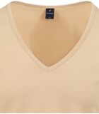 Vitaru T-Shirt Diepe V-Hals Beige 2-Pack image number 3