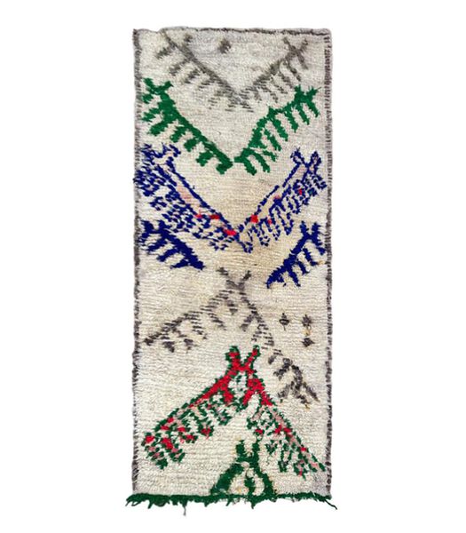 Marokkaans berber tapijt pure wol 68 x 192 cm