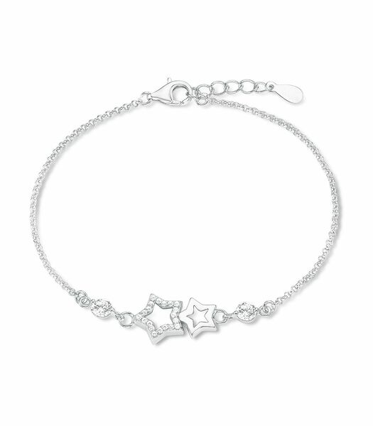 Armband voor dames, 925 Sterling zilver, zirkonia synth. | ster
