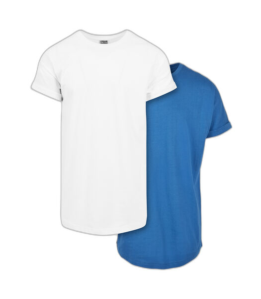 t-shirts long à revers pré-emballé (x2)