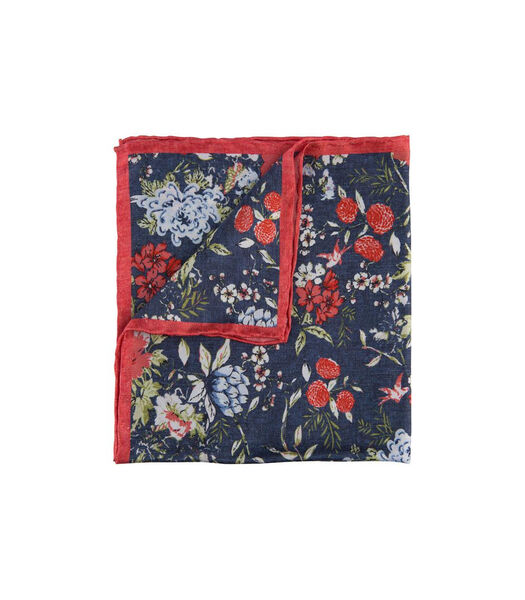 Pochette de costume à fleurs en soie