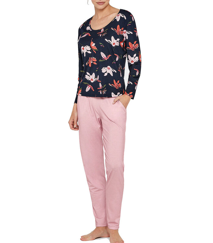 Lange pyjamaset met bloemenprint van modal Bloom image number 0