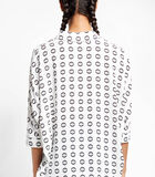 Wit overhemd loose fit met print CARAIGLE image number 2