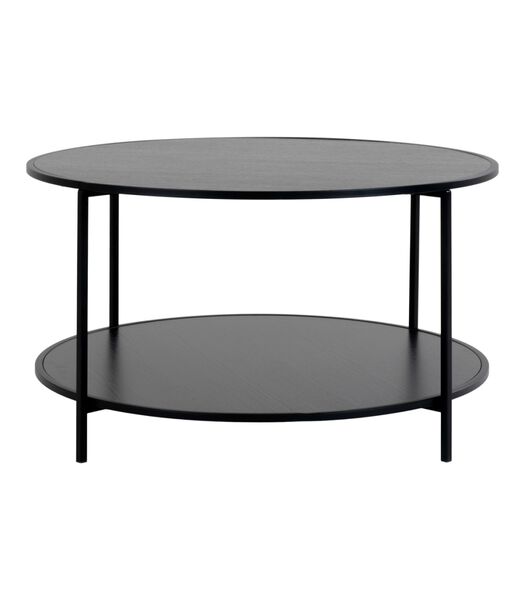 Scanditable - Table basse - ronde - panneau de particules - noir - châssis acier