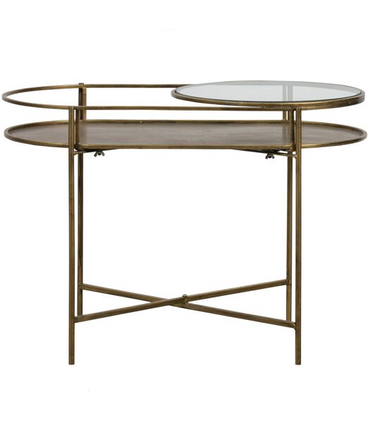 Table d'appoint - Fer - Laiton antique - 46x65x37 cm - Adorable