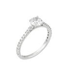 Ring 'Solitaire Royal' witgoud en diamanten image number 0
