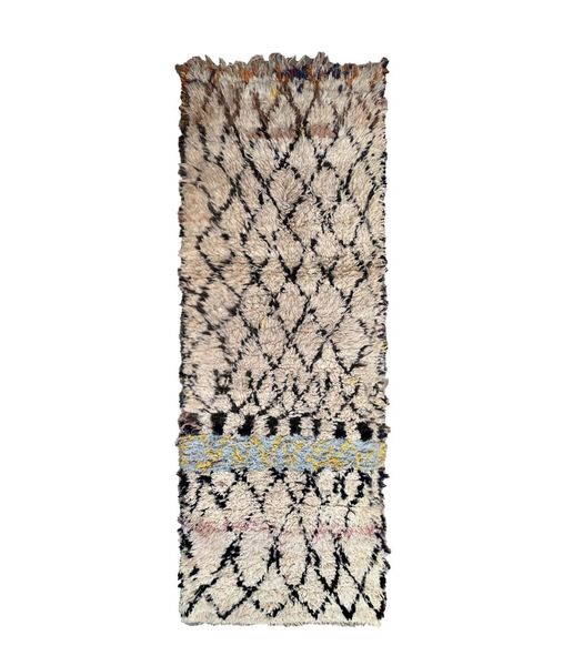 Tapis de couloir Berbere marocain pure laine 89 x 247 cm