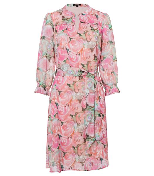 Chiffon jurk rozenprint