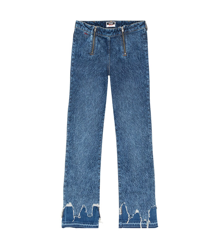 Jeans vrouw met dubbele rits Bootcut image number 1