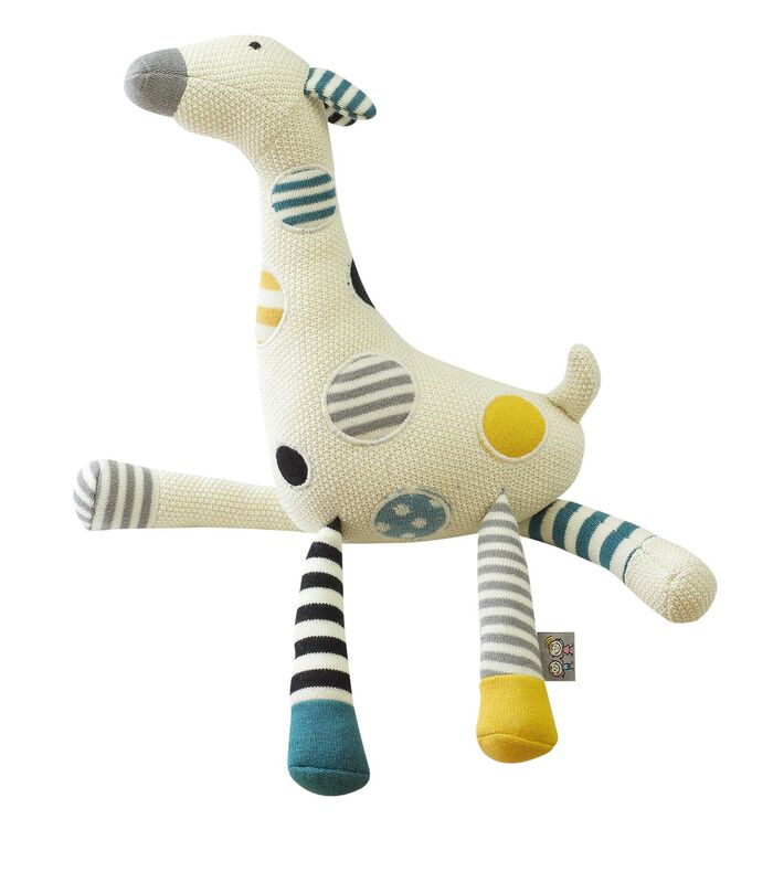 Peluche en coton tricot - Doudou Girafe image number 0