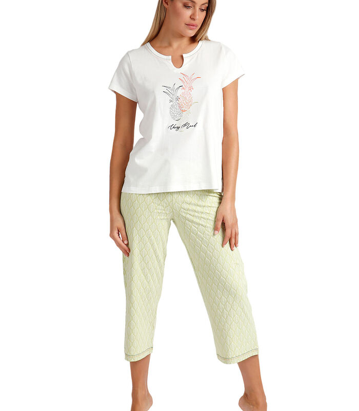 Pyjama loungewear palazzo broek t-shirt Vacay Mood image number 0