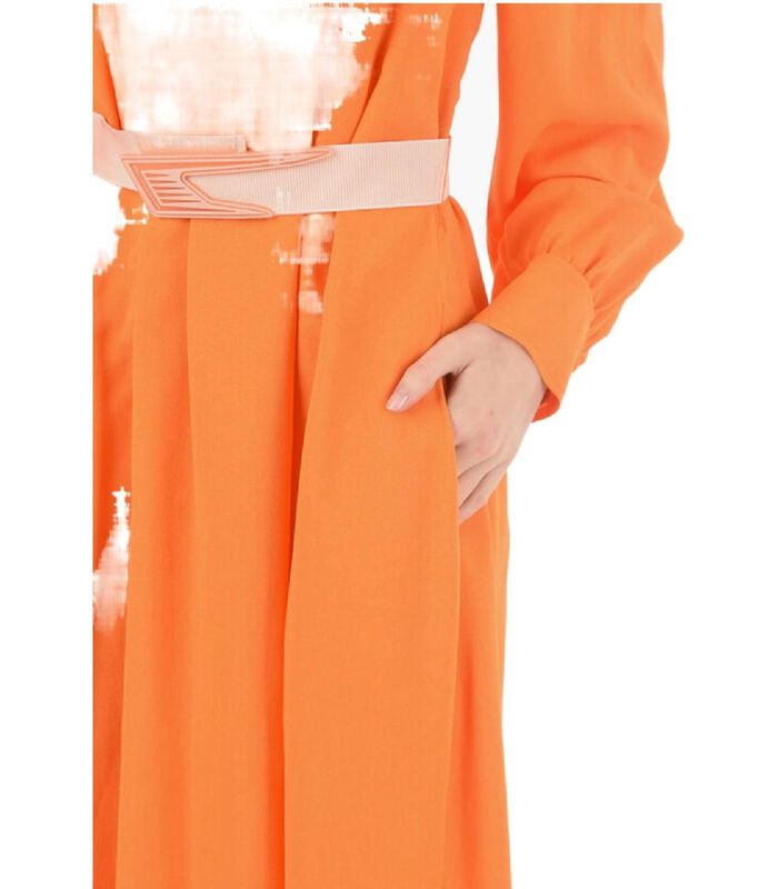 Orange Viscose Robe image number 2