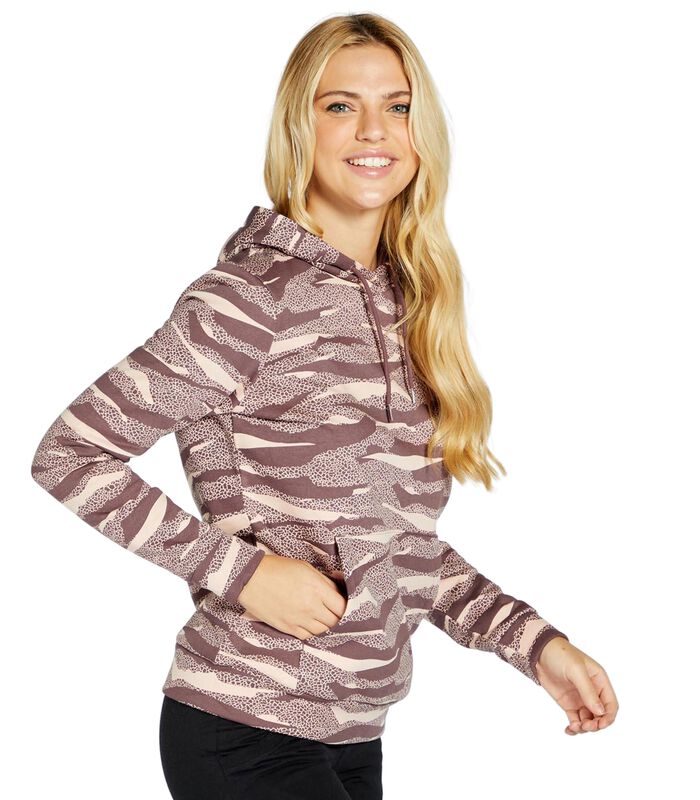 Dames sweatshirt met capuchon ESS+ Animal AOP FL image number 3