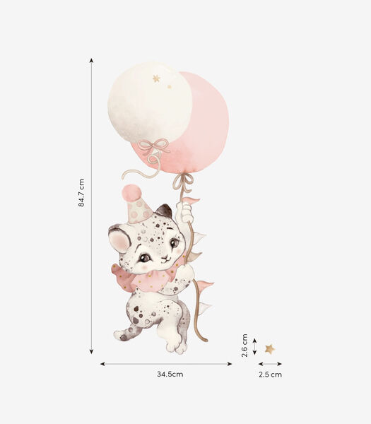 SELENE - Grote sticker - Pierrot de Cheetah (roze)