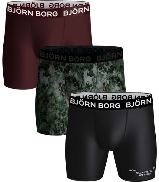 Björn Borg Performance Boxer-shorts Lot de 3 Multicolour