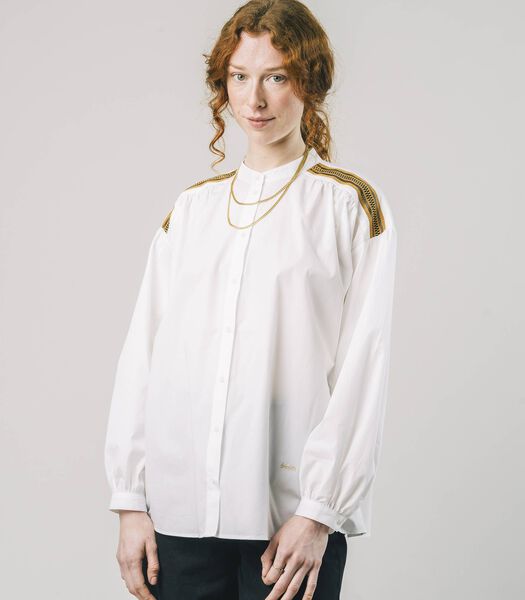 Ribbon Blouse Off White