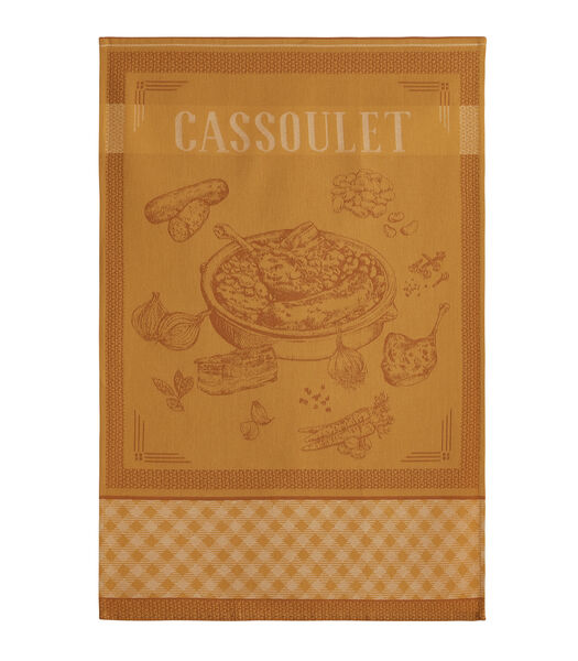 Coucke - Cassoulet - Theedoek van katoenen jacquard met print 50 x 75 cm