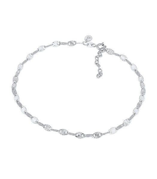 Bracelet De Cheville Plaque Pour Dames Avec Motif D'étoile Tendance Estivale Ajustable En Argent Sterling 925