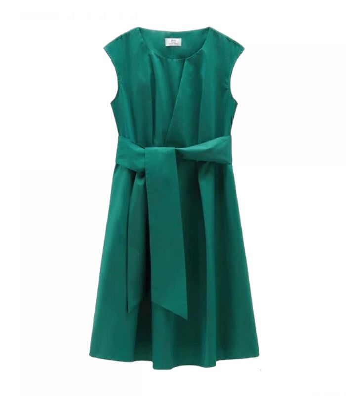 Woolrich Poplin Short Dress Evergreen WWDR0100631 image number 0