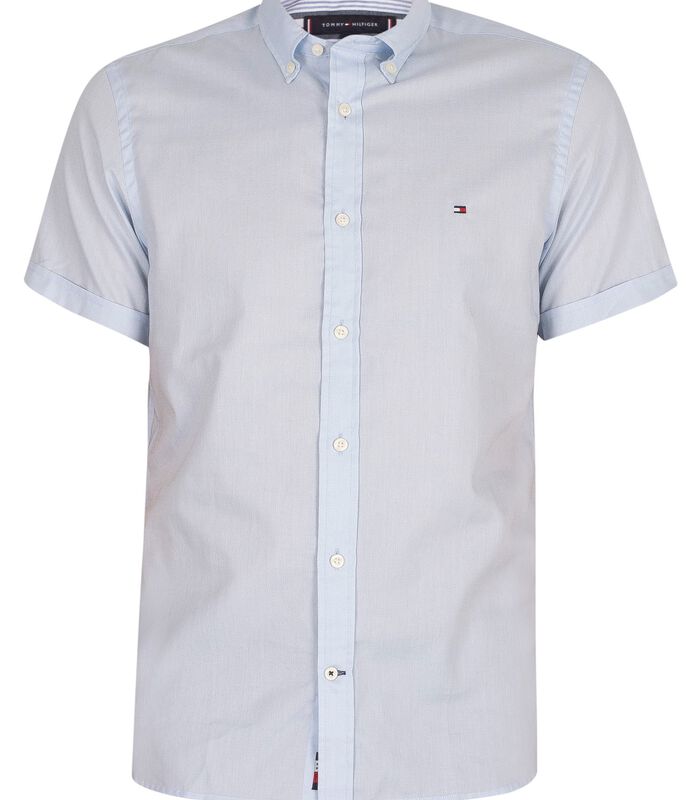 Slim Travel Oxford shirt met korte mouwen image number 4