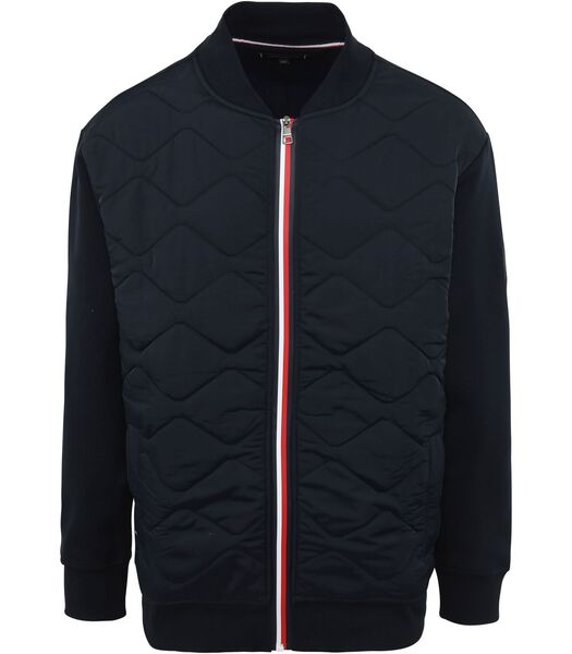 Big and Tall Bomber Quilted Jas Navy