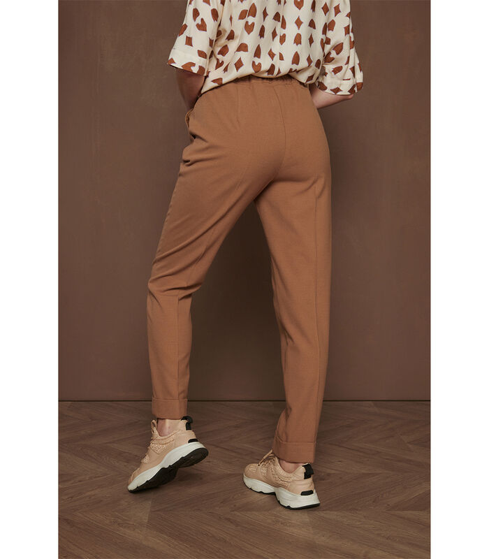 Pantalon homewear confortable de couleur camel image number 1