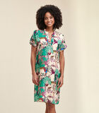 Ecovero™ viscose loszittende korte jurk met groenteprint image number 1