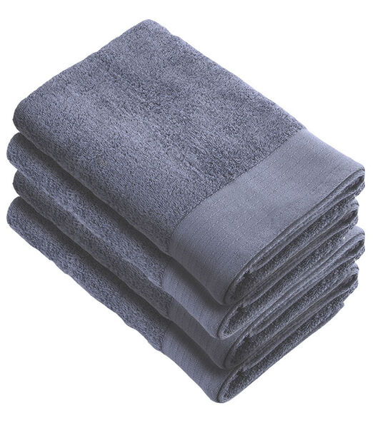 Lot de 4 Soft Cotton serviettes de bain 70x140 Indigo