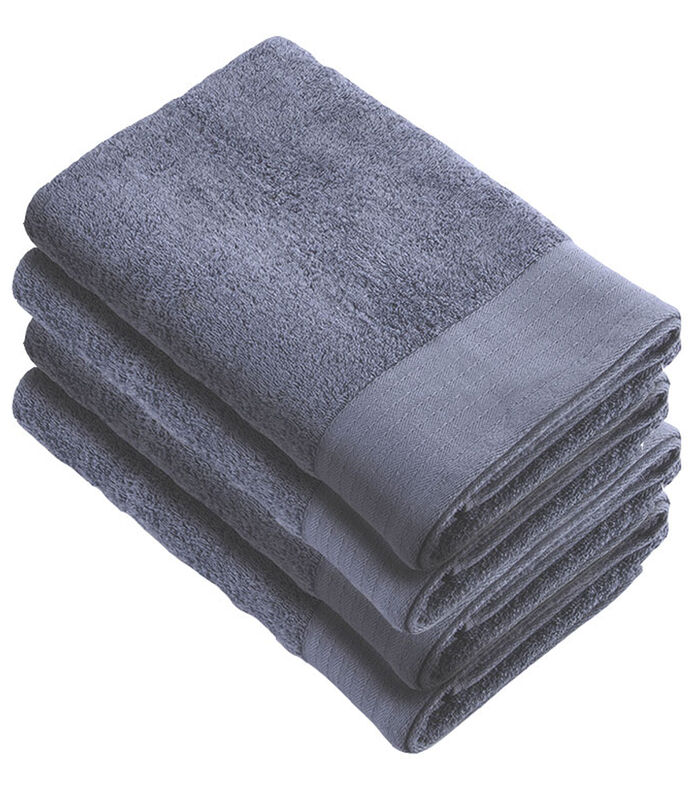 Lot de 4 Soft Cotton serviettes de bain 70x140 Indigo image number 0