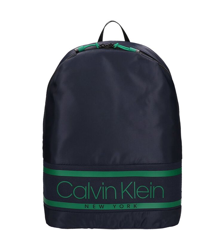 Calvin Klein Striped Logo Round Backpack navy image number 0