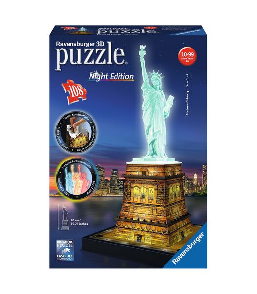 Puzzle 3D Statue de la Liberté illuminée