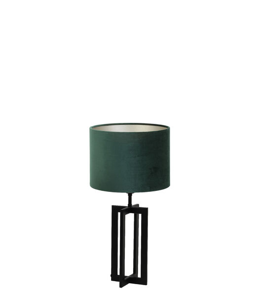 Tafellamp Mace/Velours - Zwart/Dutch Green - Ø30x56cm