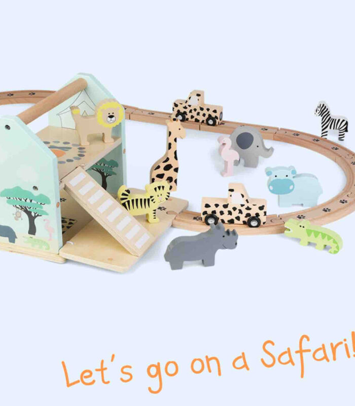 Speelgoed voor jonge kinderen Houten Safari Circuit image number 4
