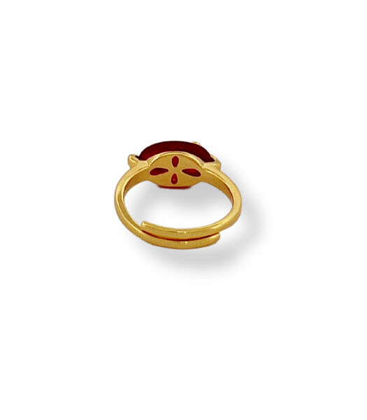 Ring - Rode palmboomring - Goud