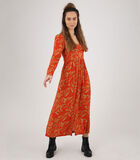 Lange jurk in viscose met print O2DINIA image number 0