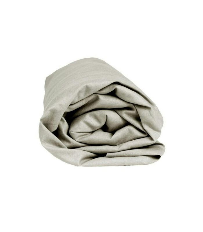 Drap-housse gris flanelle image number 1