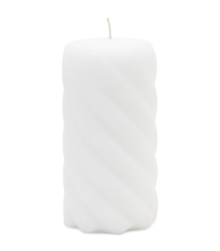 Twisted Pillar Candle offwhite 8x15 image number 0