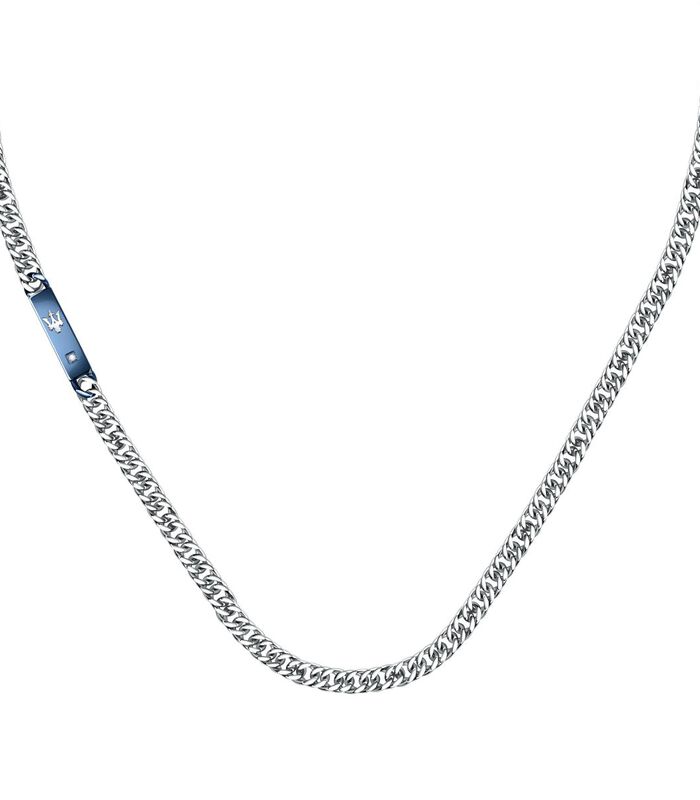 Collier en Acier, diamants, PVD bleu JEWELS image number 0