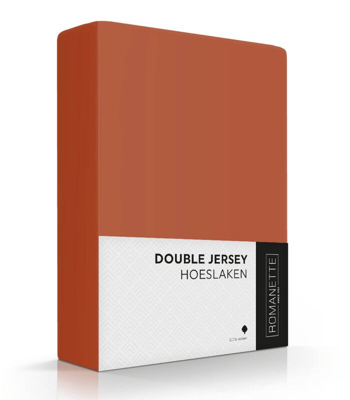 Hoeslaken terracotta double jersey image number 0