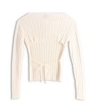 Honest Backless Knit Off White Trui image number 1
