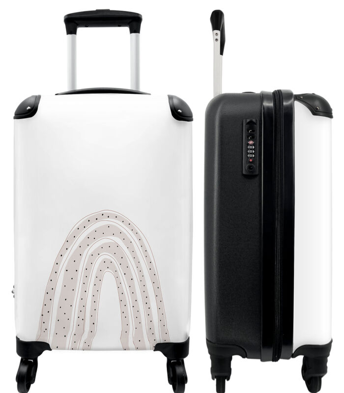Ruimbagage koffer met 4 wielen en TSA slot (Abstract - Regenboog - Pastel - Design) image number 0