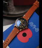 Heren mecha-quartz horloge - Lederen band - 3 wijzers - Flyboy RBL (Royal British Legion) image number 4