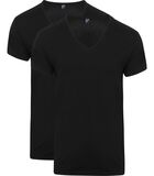 V-Hals Dean T-Shirt (2Pack) Zwart image number 0